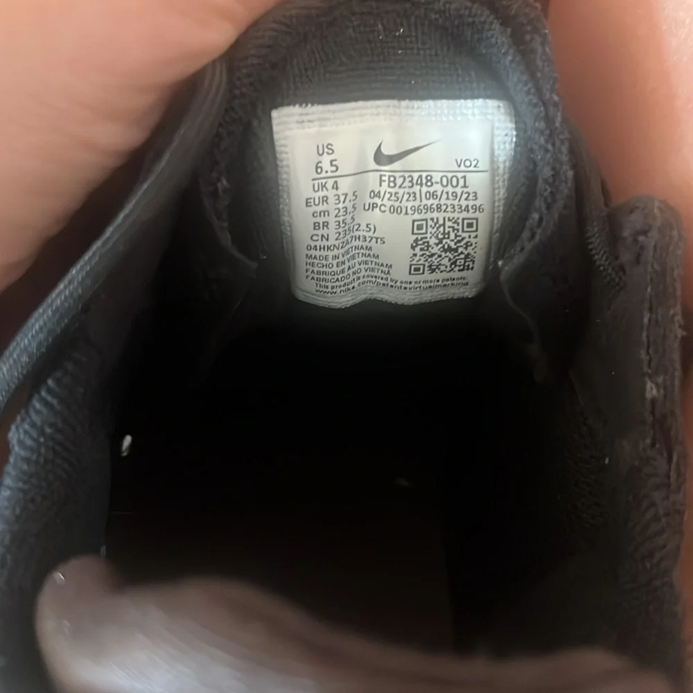 Nike Air Force 1 Wild 'Velvet Brown' Black Sneakers size 6.5